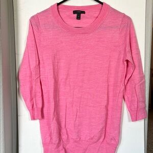 J. Crew Vibrant Pink Crew Neck Sweater